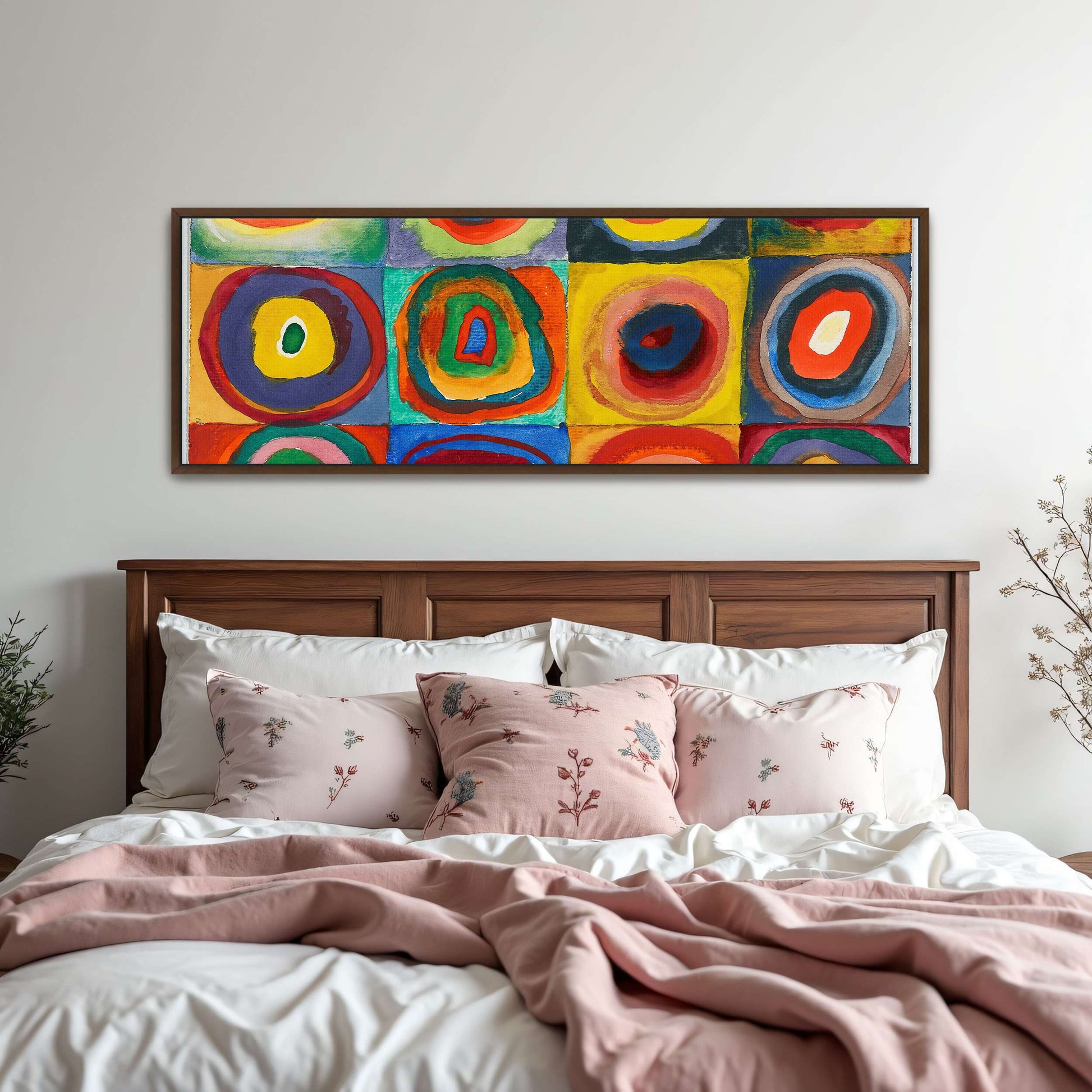 Abstract painting with concentric circles by Wassily Kandinsky