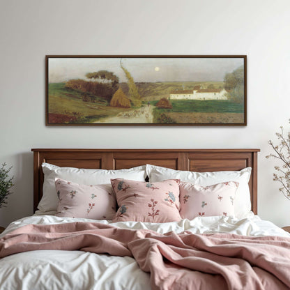 Countryside scene with moon and sheep by Eugen Jettel