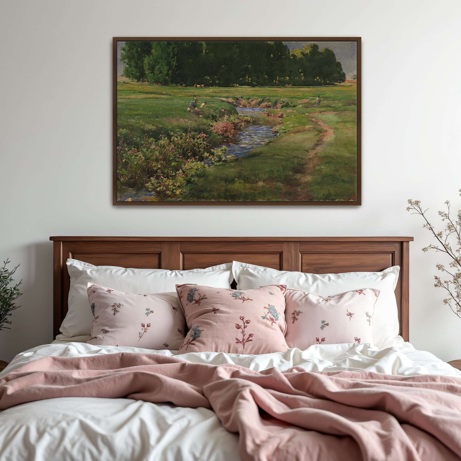 Stream flows through green field by William Henry Holmes