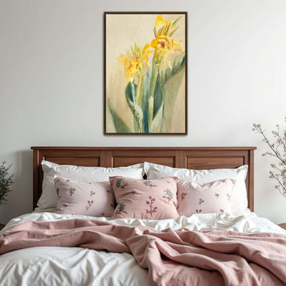 Yellow Canna Lilies Watercolor by Hannah Borger Overbeck