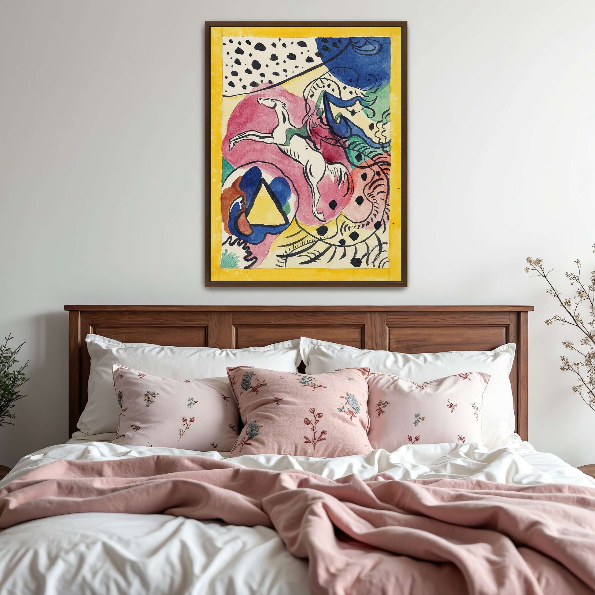 Abstract painting with a horse by Wassily Kandinsky