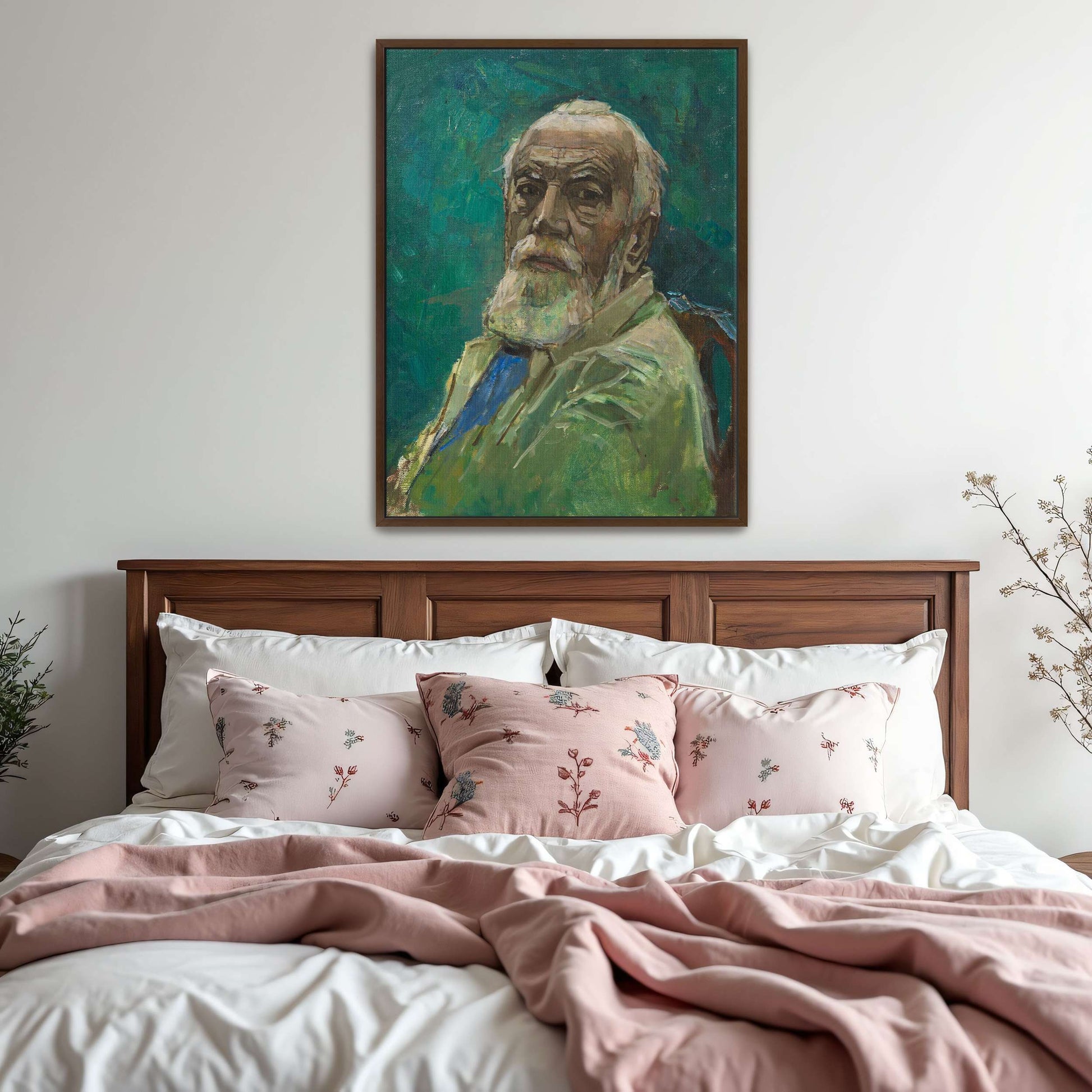 Self-portrait of an elderly man by Carl Moll