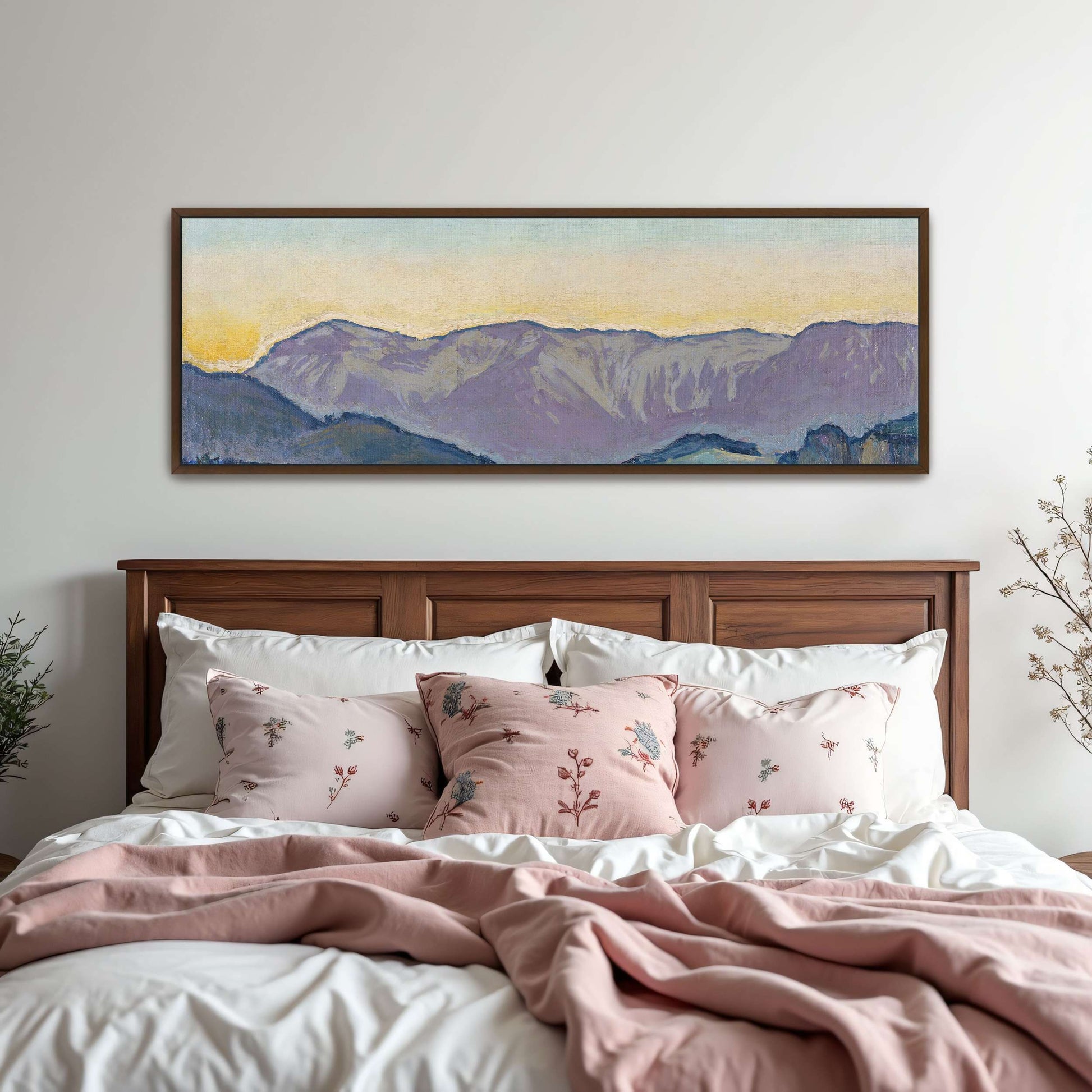 Mountain landscape at sunset by Koloman Moser