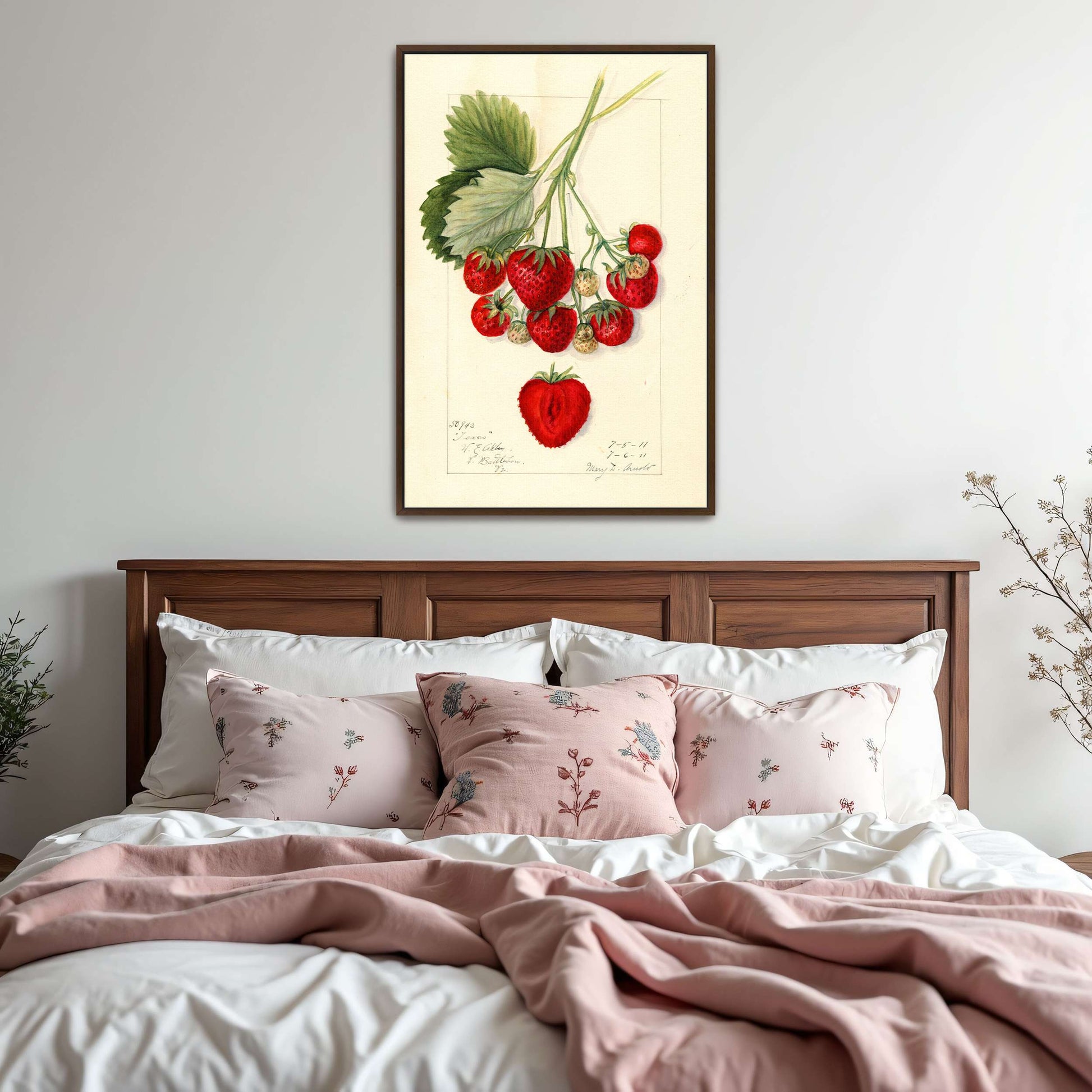 Watercolor painting of strawberries by Mary Daisy Arnold