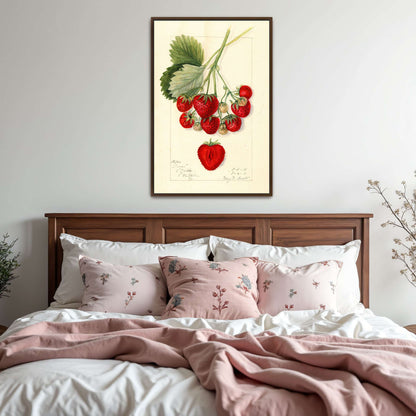 Watercolor painting of strawberries by Mary Daisy Arnold