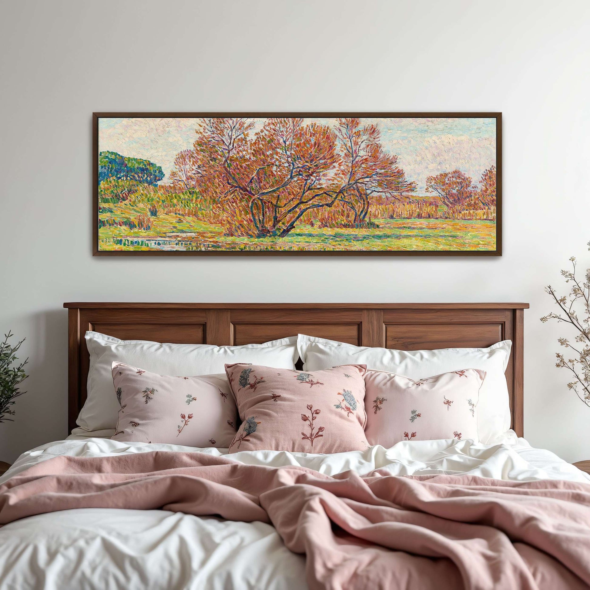 Autumn landscape with trees and river by Paul Baum