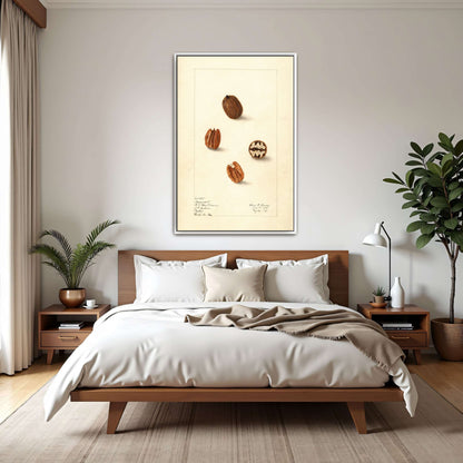 Pecans watercolor painting by Elsie E. Lower