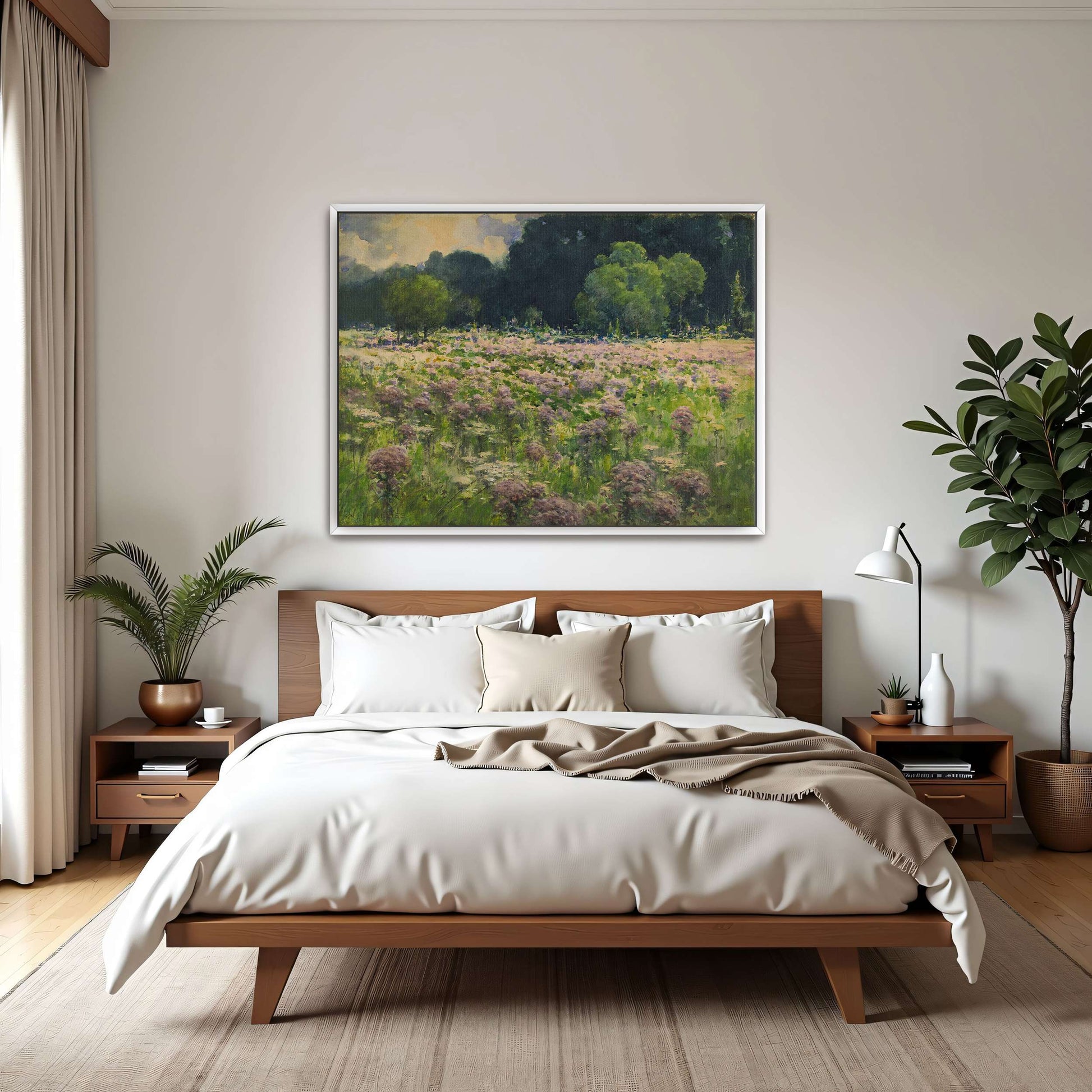 Field of wildflowers with trees by William Henry Holmes