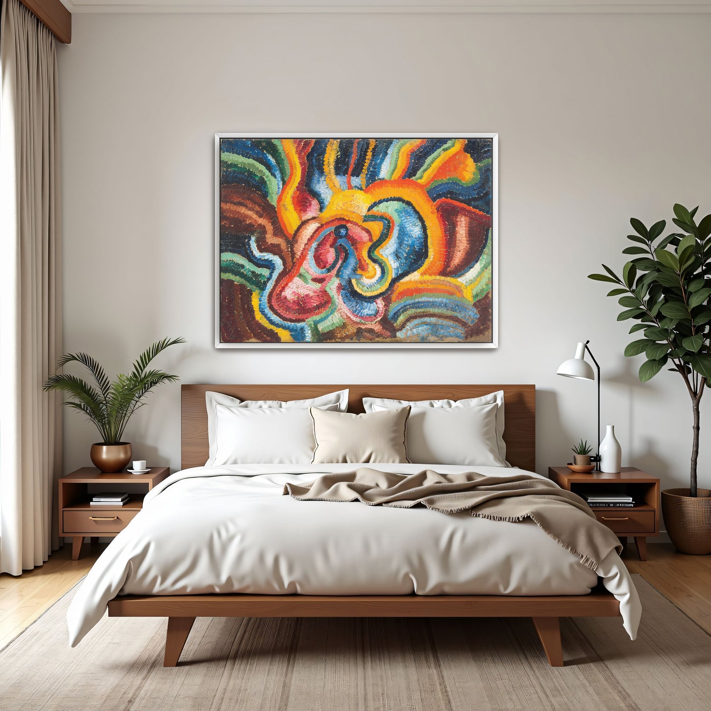 Abstract Composition With Swirling Colors By Wilhelm Morgner