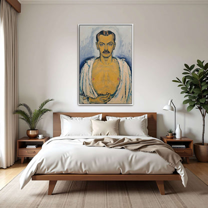 Self-portrait, man, bare chest by Koloman Moser