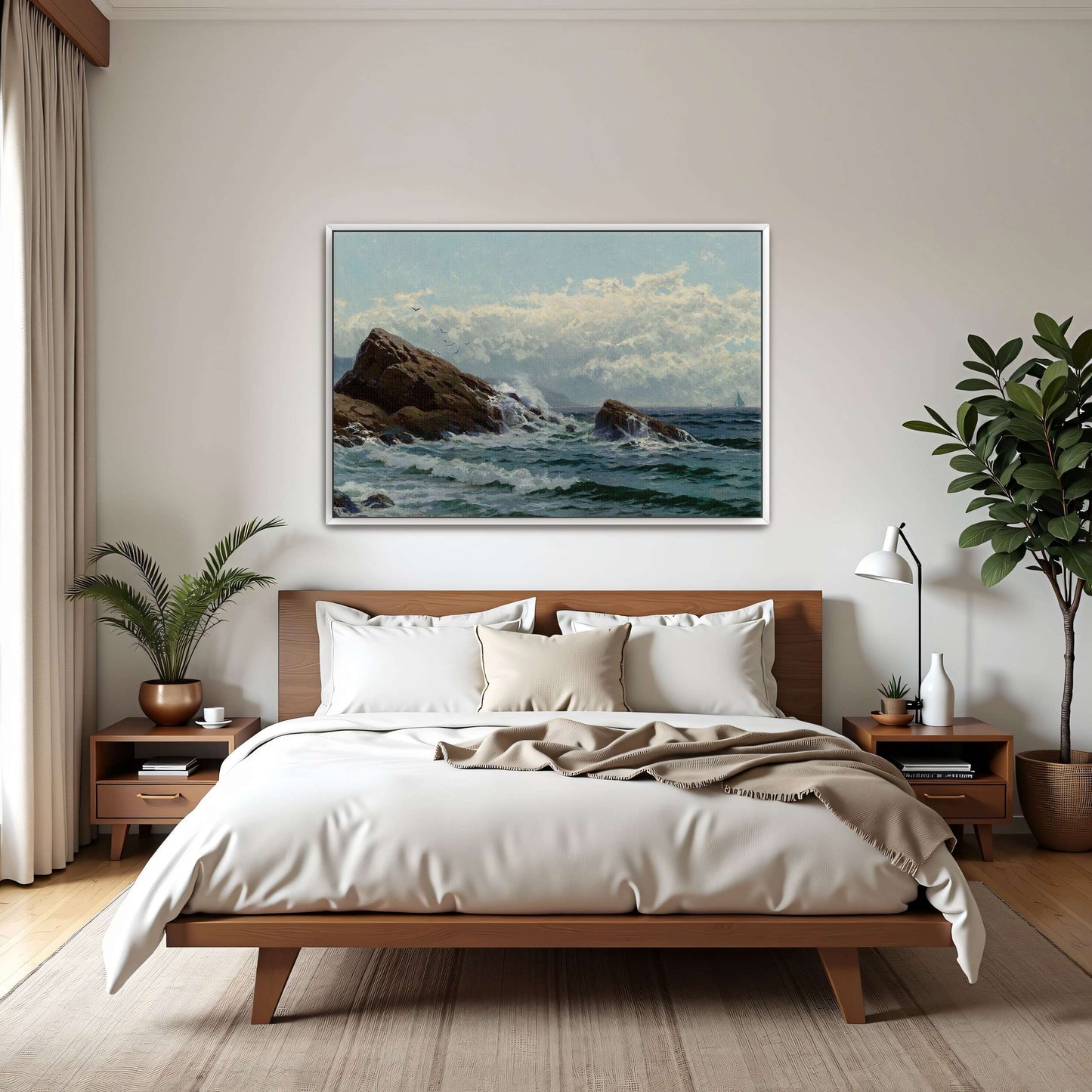 Rocky Coastline with Sailboats by Alfred Thompson Bricher