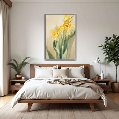 Yellow Canna Lilies Watercolor by Hannah Borger Overbeck