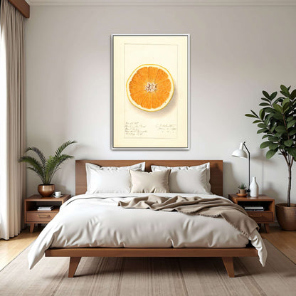Orange cross-section watercolor by Ellen Isham Schutt