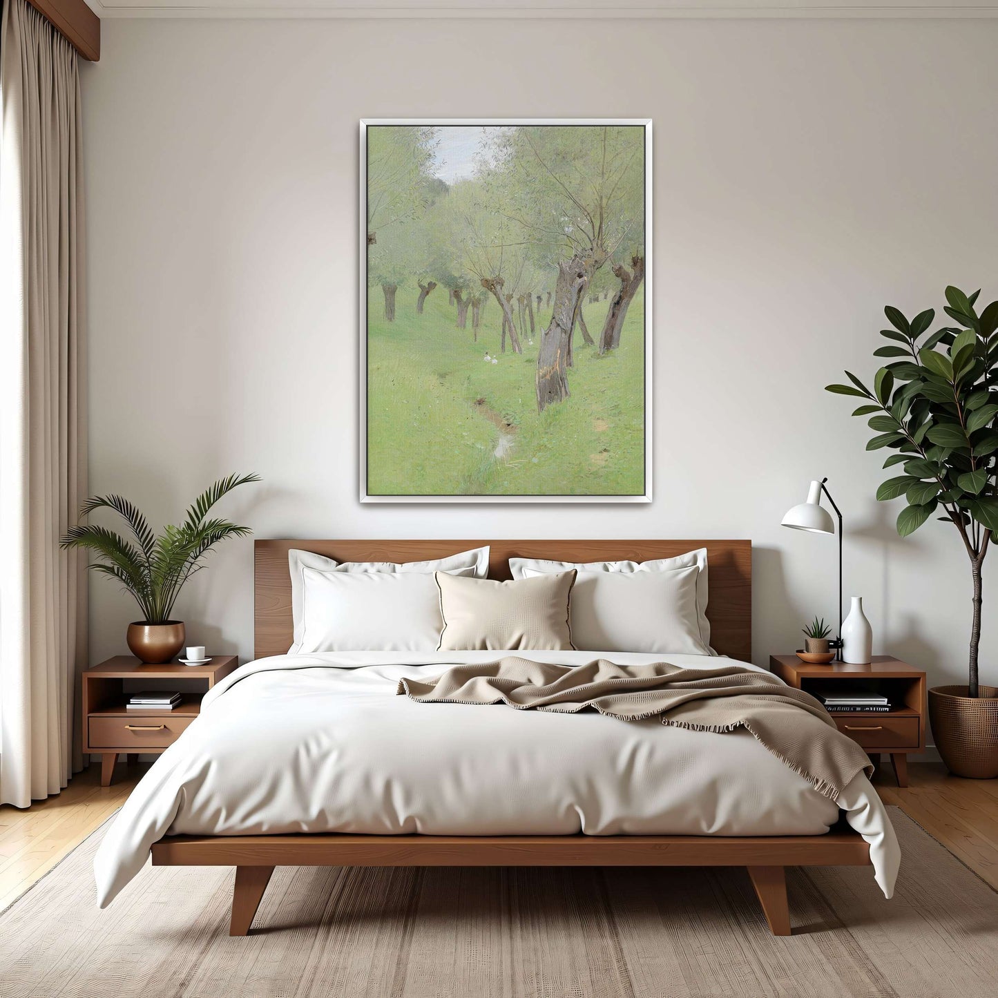 Willow trees by a stream by Eugen Jettel