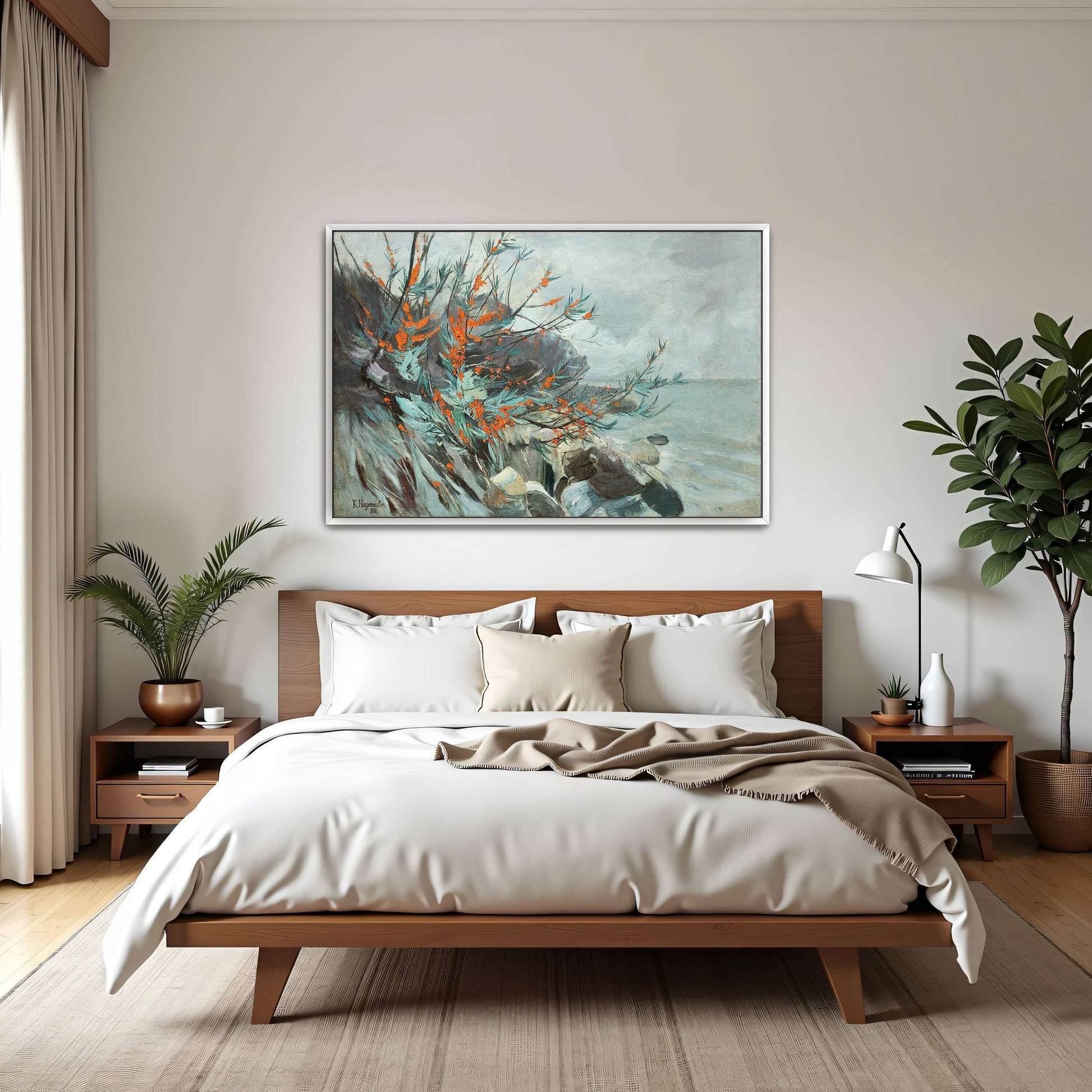 Seacoast with orange berries by Karl Hagemeister