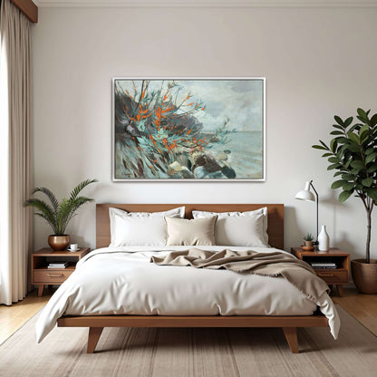 Seacoast with orange berries by Karl Hagemeister