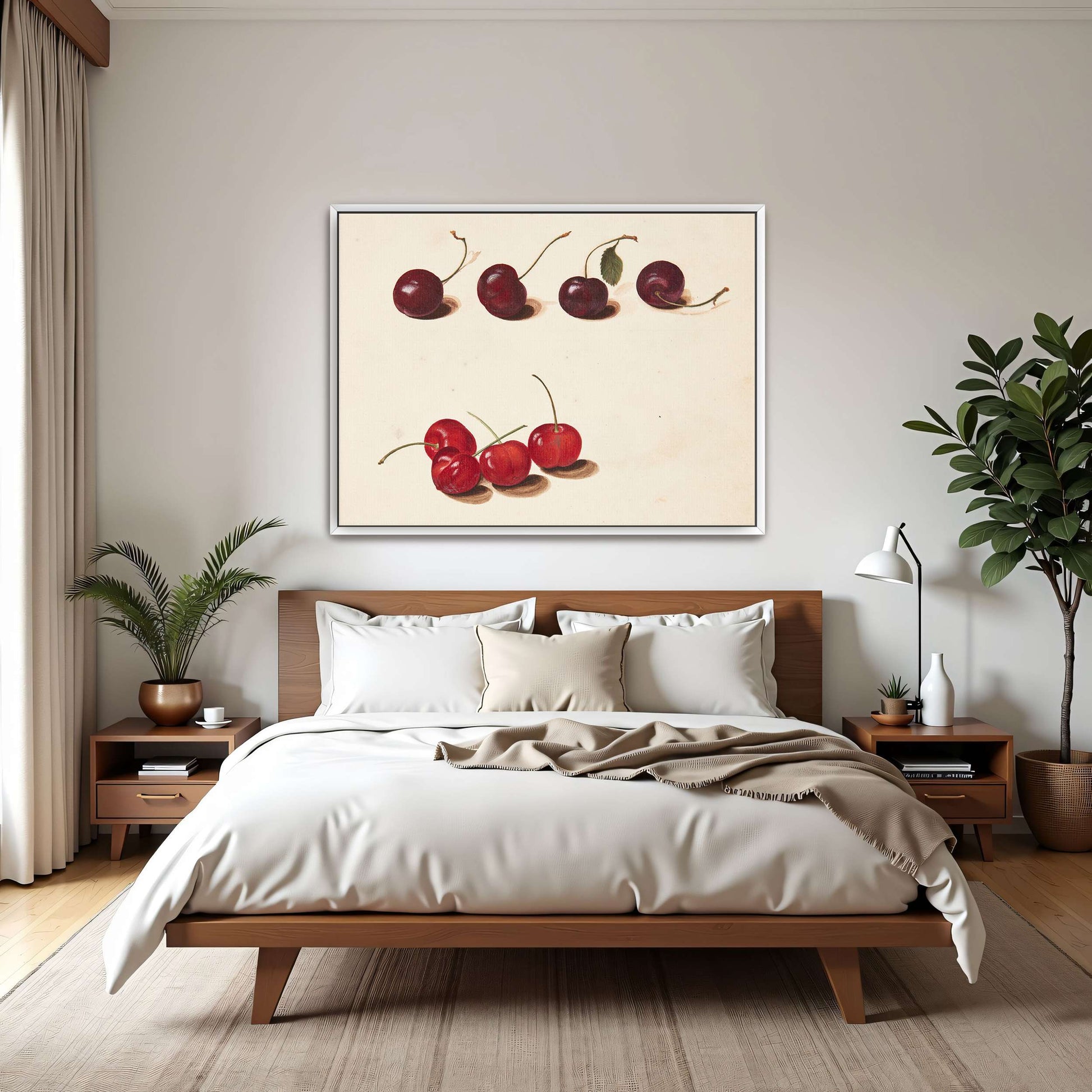 Cherries still life painting by Johanna Fosie