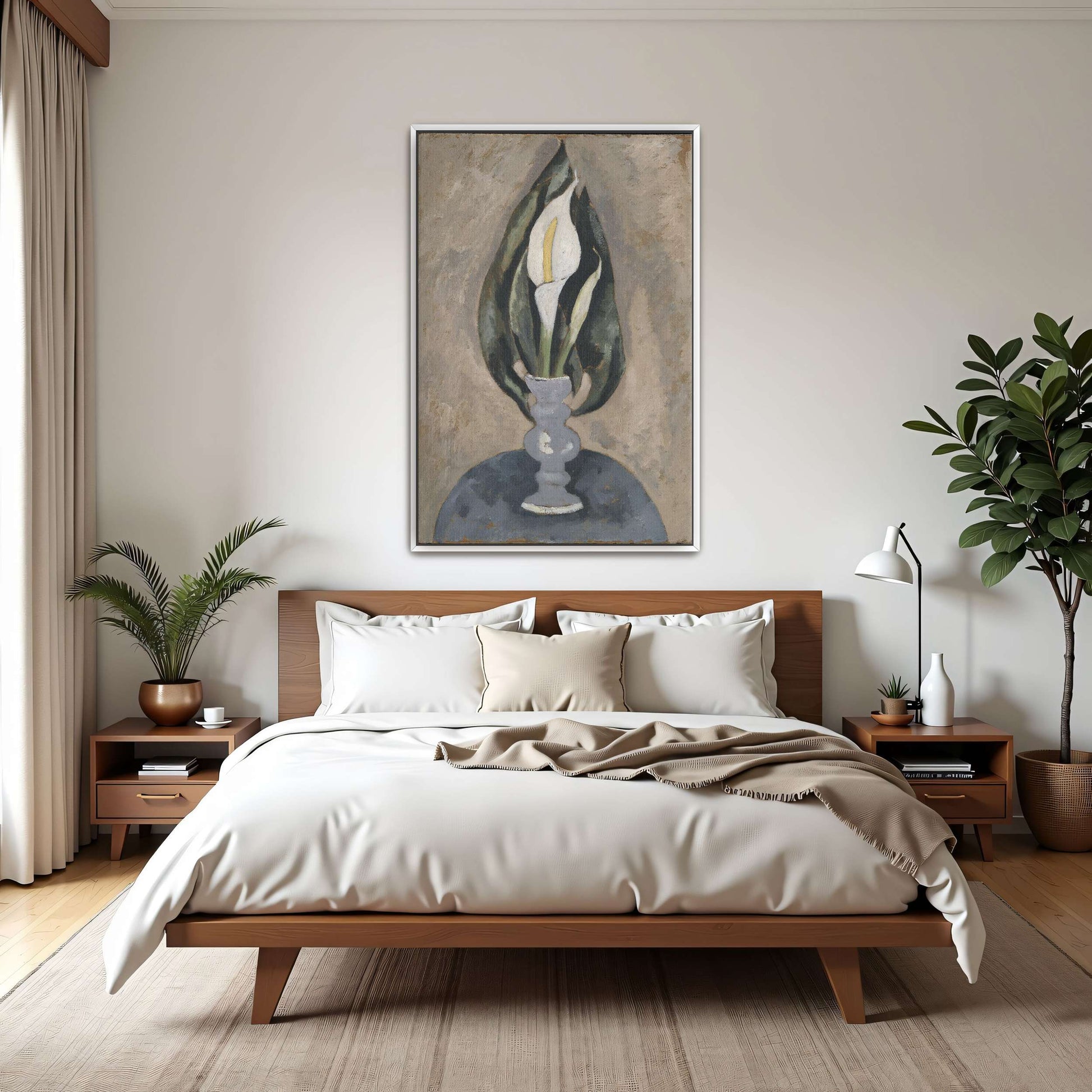 White Calla Lily in Vase by Marsden Hartley