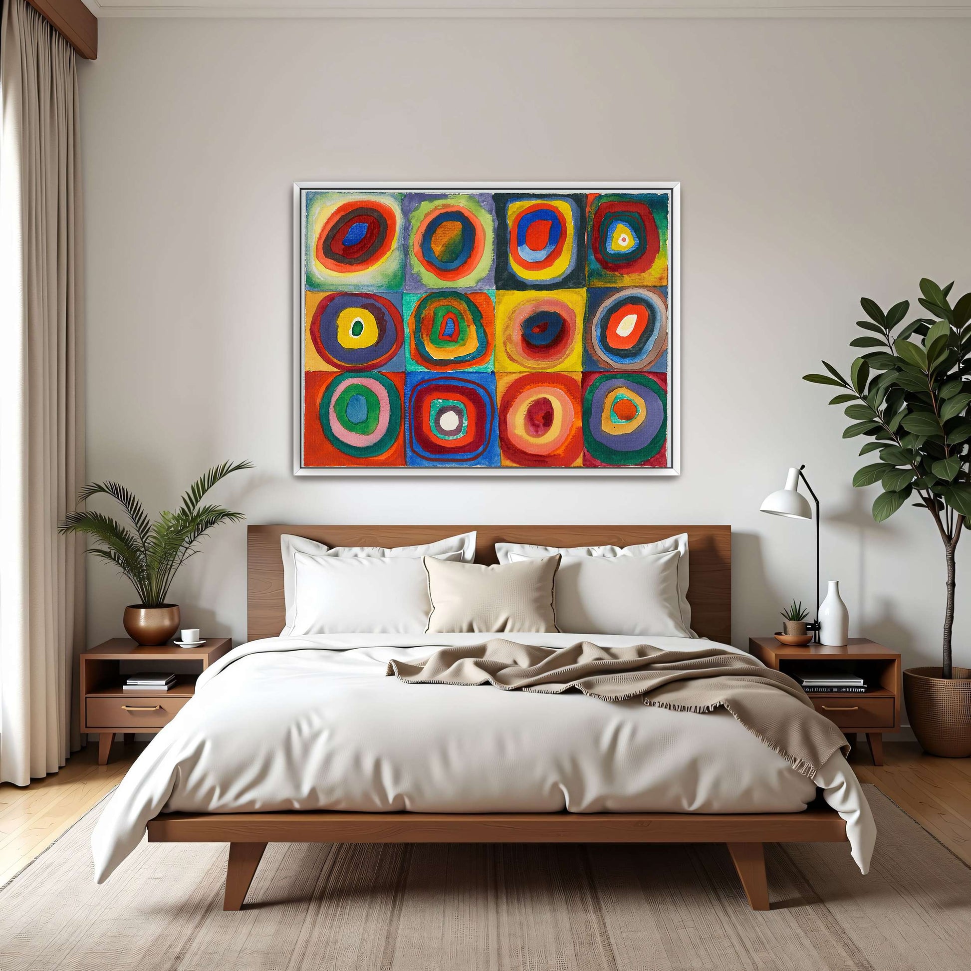 Abstract painting with concentric circles by Wassily Kandinsky