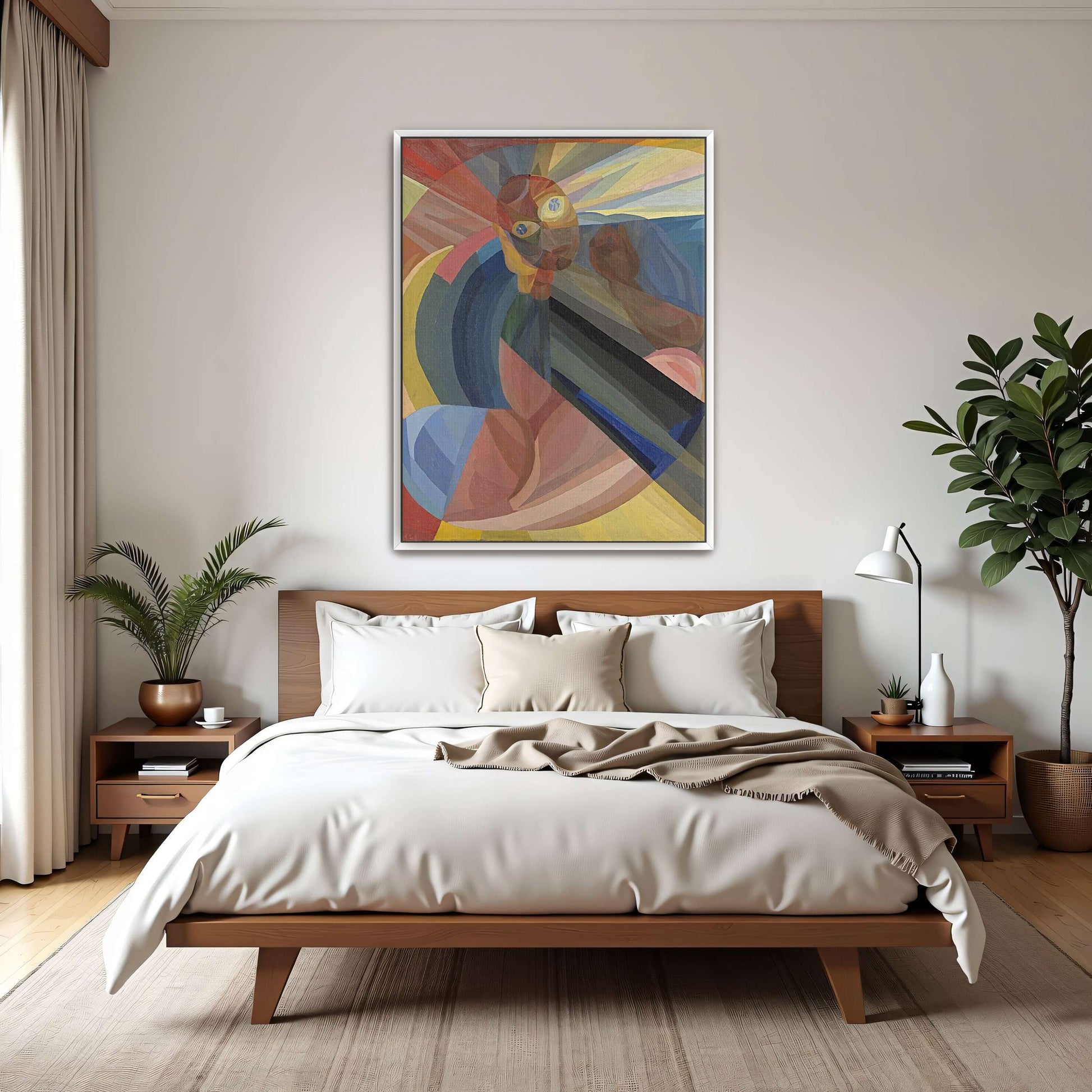 Abstract portrait with geometric shapes by Otto Freundlich