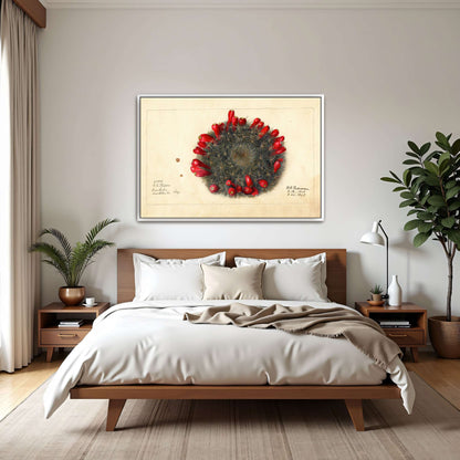 Cactus with red flowers by Deborah Griscom Passmore