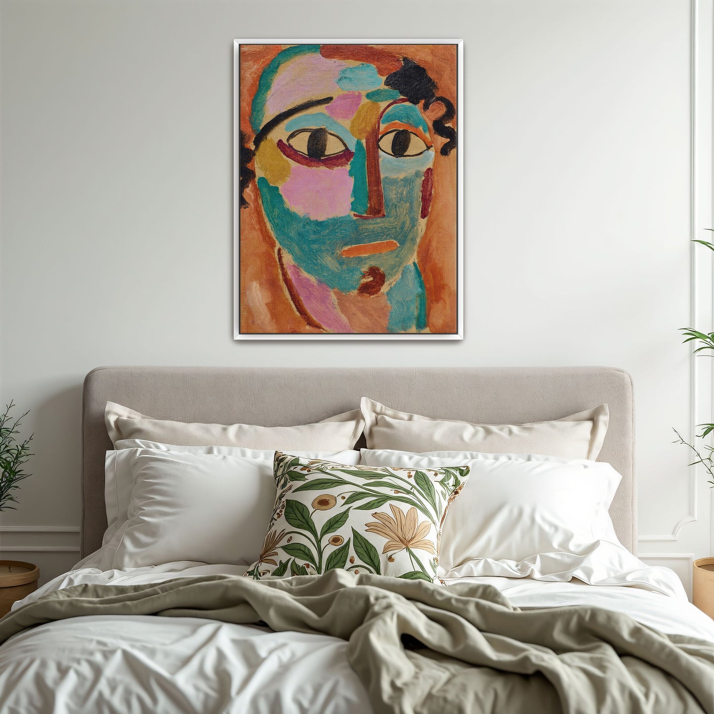 Mystical Head, Color Blocks And Lines By Alexej Von Jawlensky