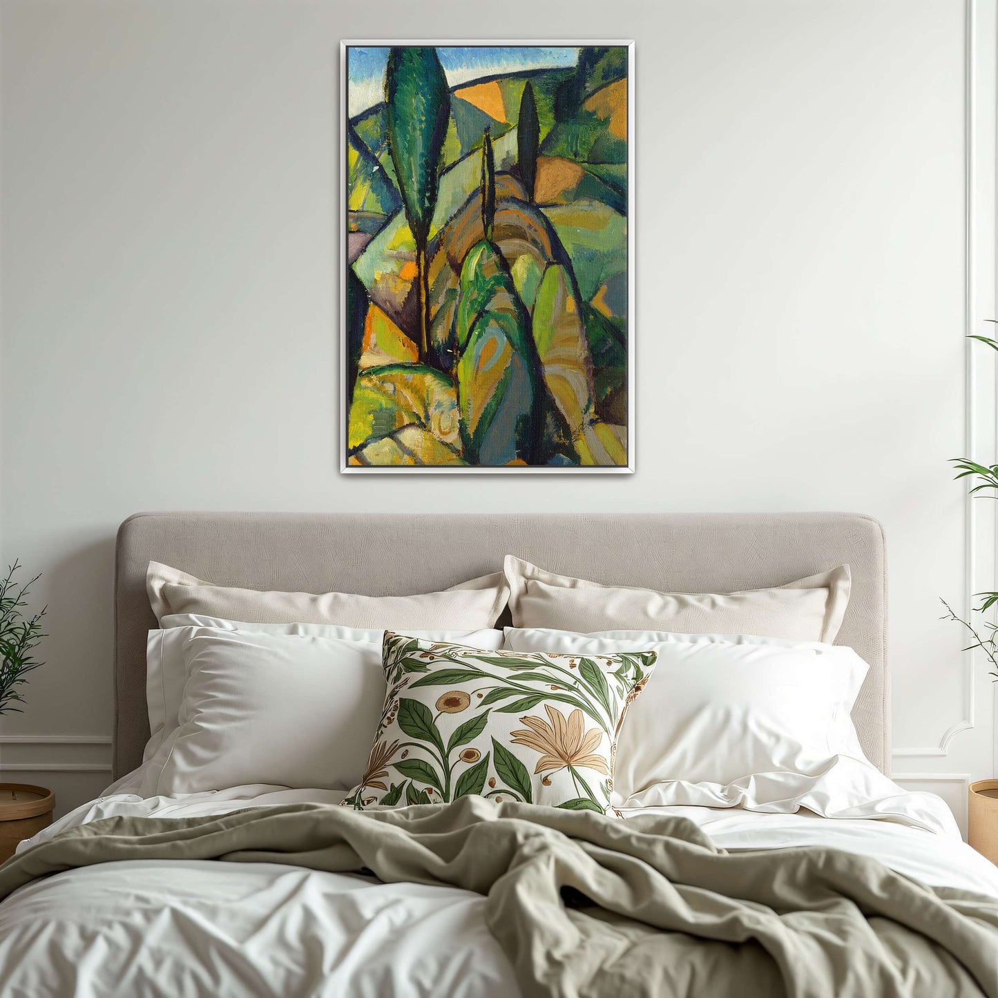 Abstract landscape with trees by Charles H. Walther