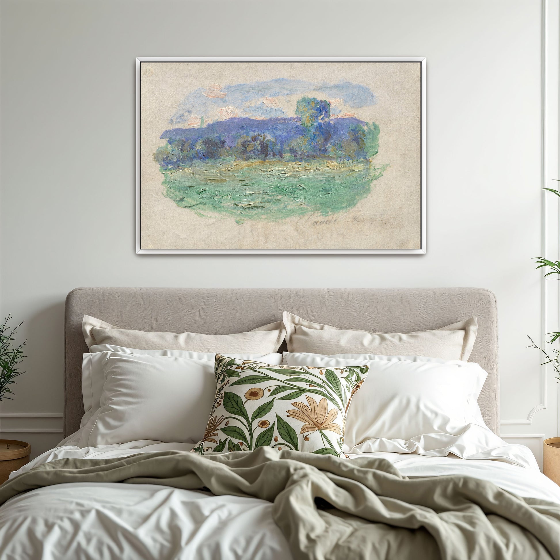 Impressionist Landscape With Blue And Green Tones By Claude Monet