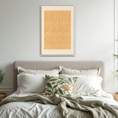 Italian Ornament Design, White On Orange By Sydney Vacher