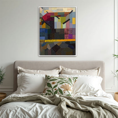 Abstract Geometric Composition With Yellow Line By Otto Freundlich