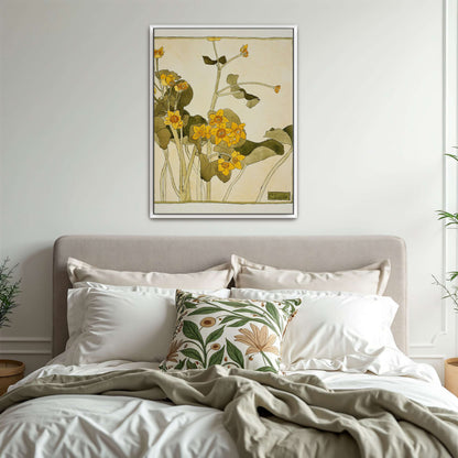 Marsh marigold botanical art by Hannah Borger Overbeck