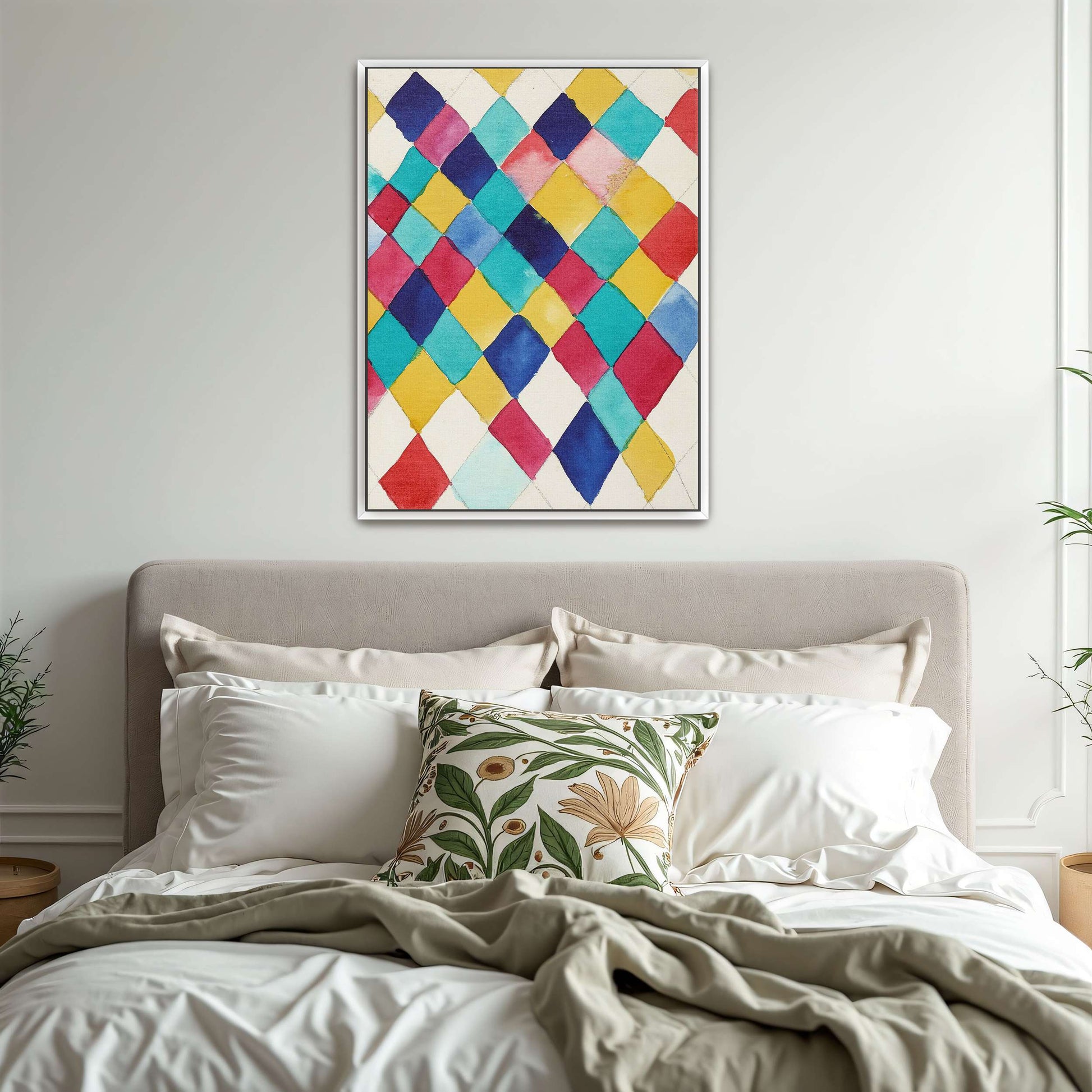 Abstract geometric pattern in watercolor by Wassily Kandinsky