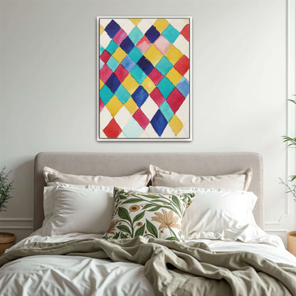 Abstract geometric pattern in watercolor by Wassily Kandinsky
