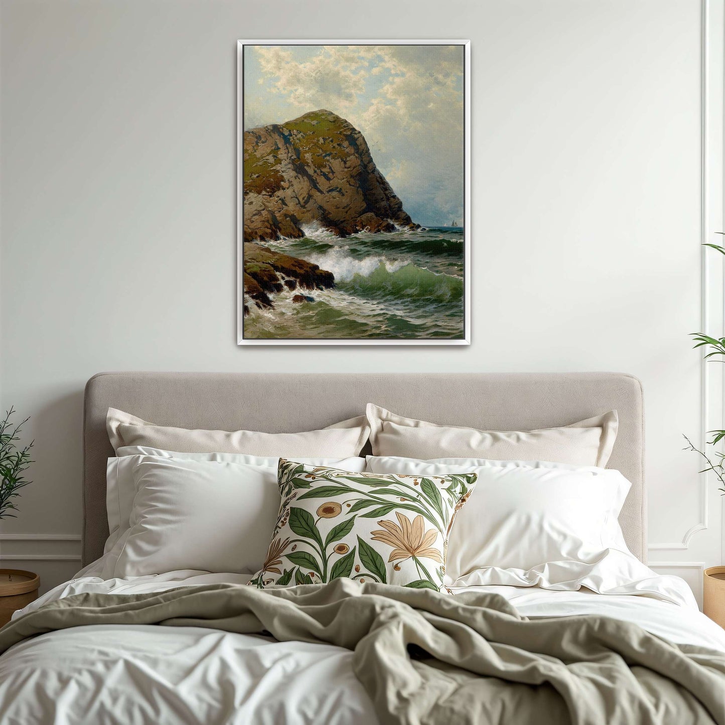 Rocky Coastline with Waves by Alfred Thompson Bricher