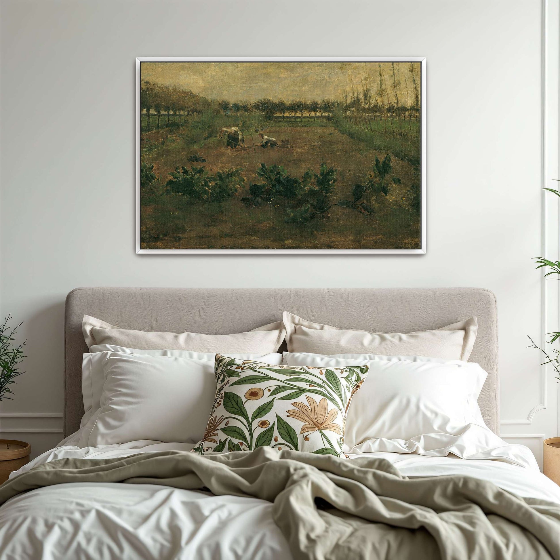 Two figures working in a field by Eugen Jettel