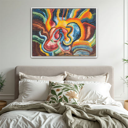 Abstract Composition With Swirling Colors By Wilhelm Morgner