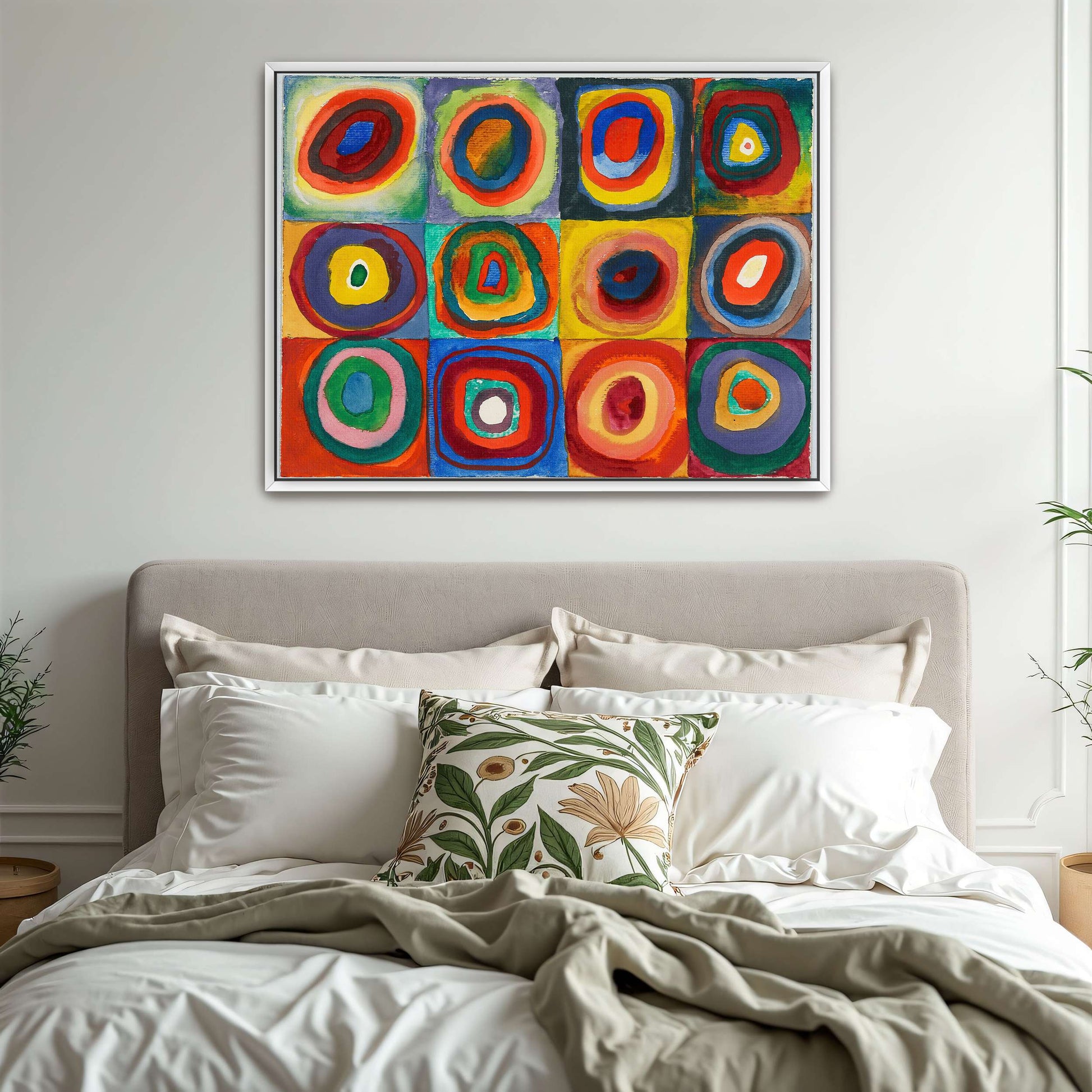 Abstract painting with concentric circles by Wassily Kandinsky