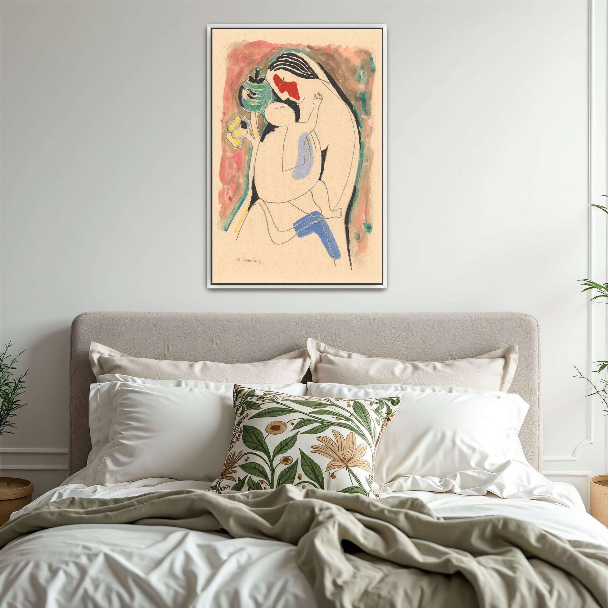 Mother And Child In Abstract Form By Mikuláš Galanda
