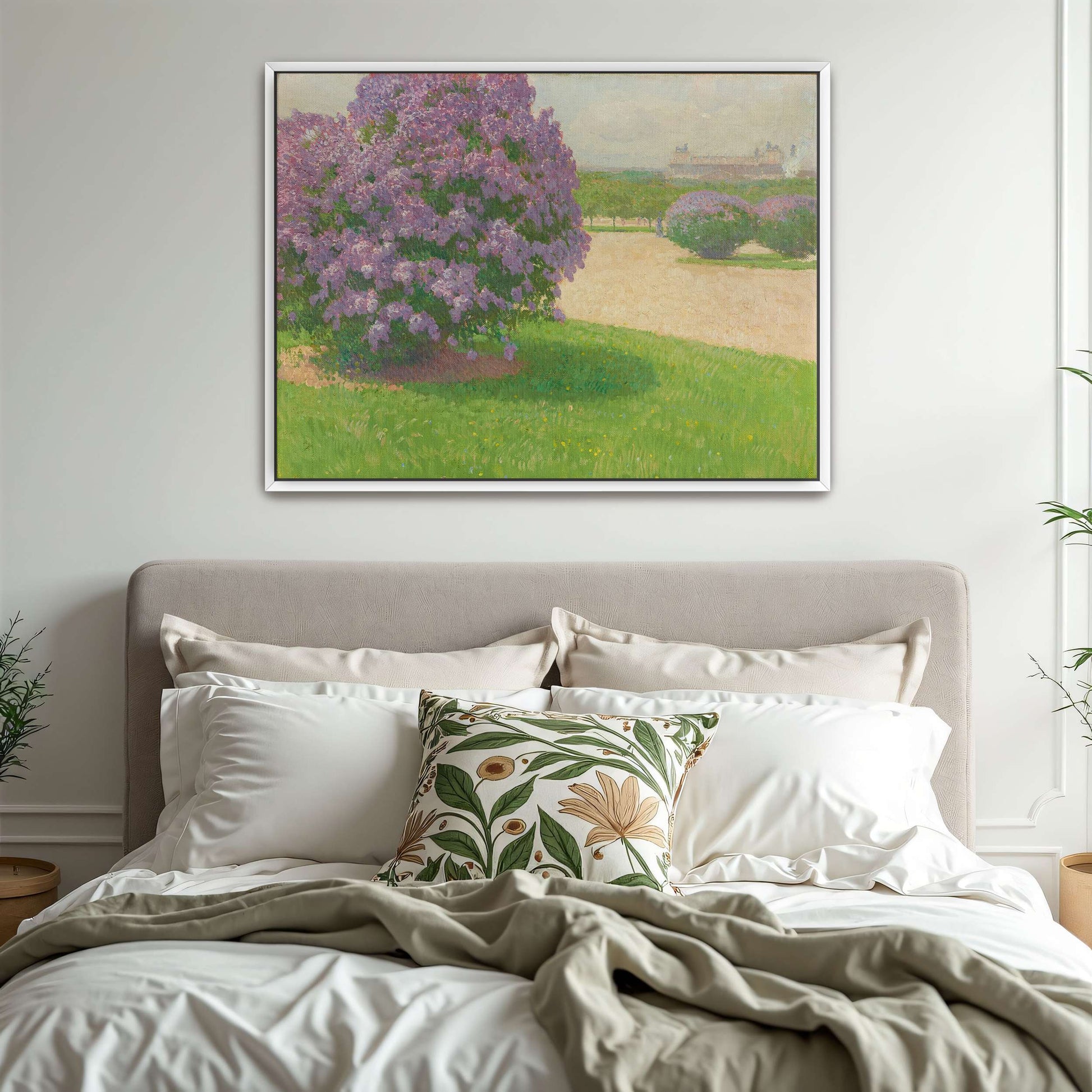 Lilac bushes in park by Carl Moll