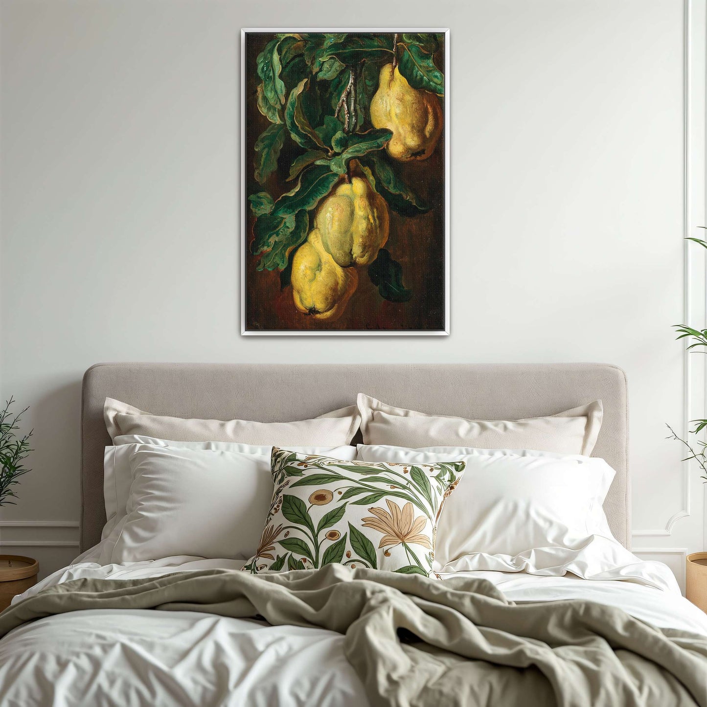 Still life painting of quinces by Ludwig Adam Kunz